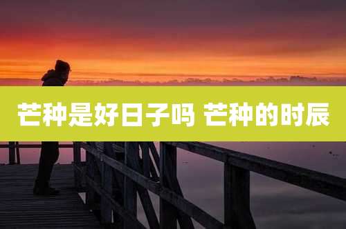 芒种是好日子吗 芒种的时辰