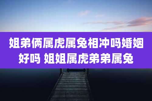 姐弟俩属虎属兔相冲吗婚姻好吗 姐姐属虎弟弟属兔