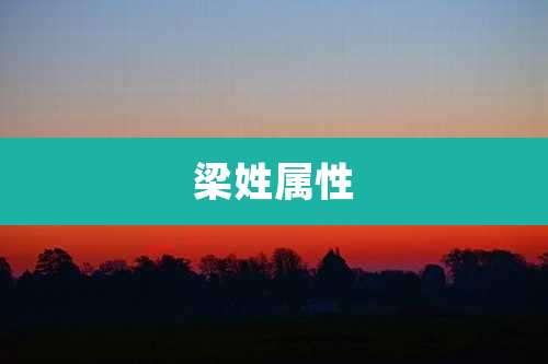 梁姓属性