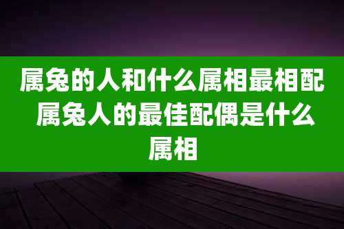 属兔的人和什么属相最相配 属兔人的最佳配偶是什么属相