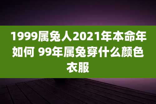 1999属兔人2021年本命年如何 99年属兔穿什么颜色衣服