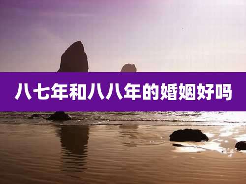 八七年和八八年的婚姻好吗