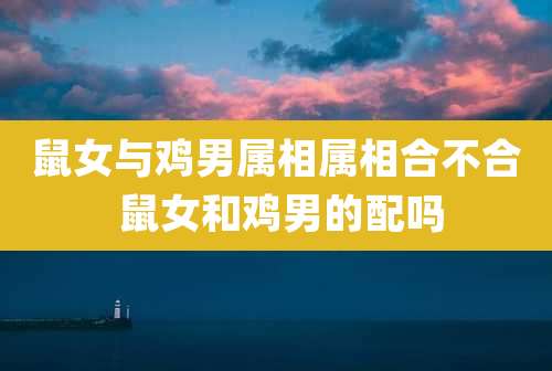 鼠女与鸡男属相属相合不合 鼠女和鸡男的配吗