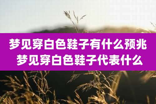 梦见穿白色鞋子有什么预兆 梦见穿白色鞋子代表什么