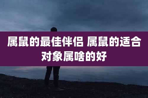 属鼠的最佳伴侣 属鼠的适合对象属啥的好