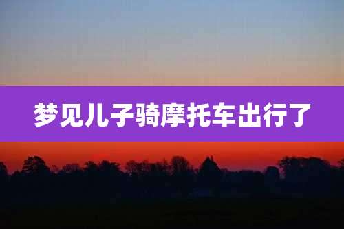 梦见儿子骑摩托车出行了