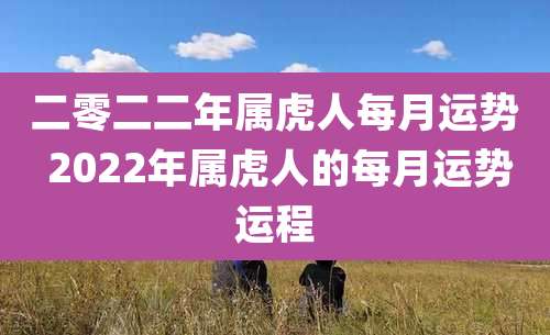 二零二二年属虎人每月运势 2022年属虎人的每月运势运程