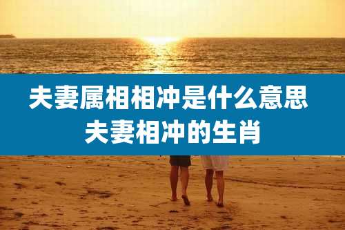 夫妻属相相冲是什么意思 夫妻相冲的生肖