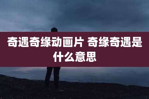 奇遇奇缘动画片 奇缘奇遇是什么意思