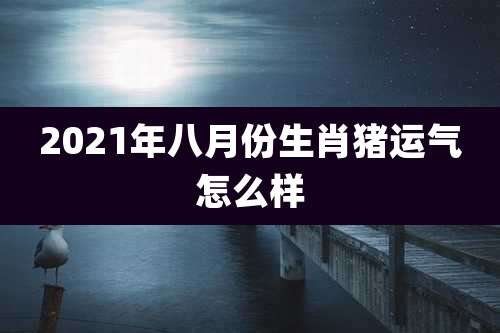 2021年八月份生肖猪运气怎么样