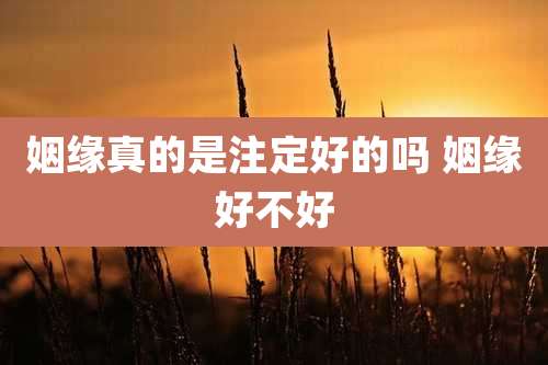 姻缘真的是注定好的吗 姻缘好不好