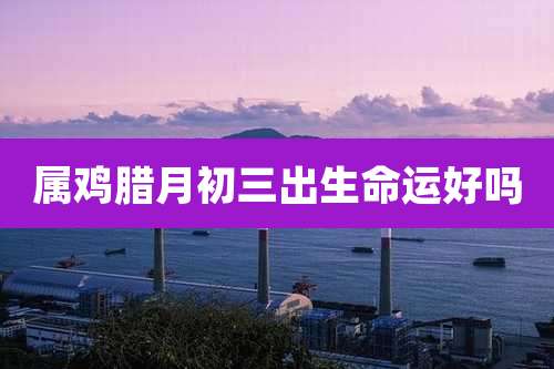属鸡腊月初三出生命运好吗