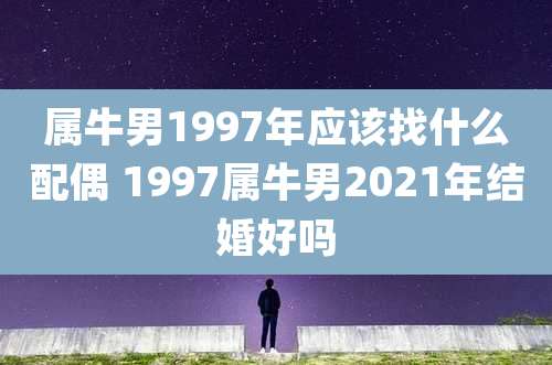 属牛男1997年应该找什么配偶 1997属牛男2021年结婚好吗