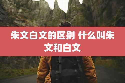 朱文白文的区别 什么叫朱文和白文