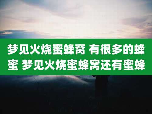 梦见火烧蜜蜂窝 有很多的蜂蜜 梦见火烧蜜蜂窝还有蜜蜂