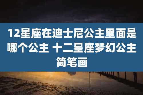 12星座在迪士尼公主里面是哪个公主 十二星座梦幻公主简笔画