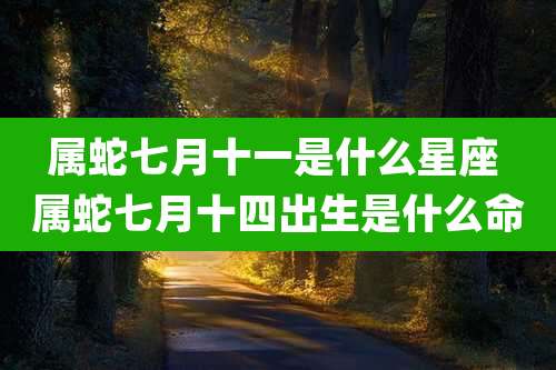 属蛇七月十一是什么星座 属蛇七月十四出生是什么命