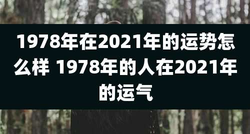 1978年在2021年的运势怎么样 1978年的人在2021年的运气