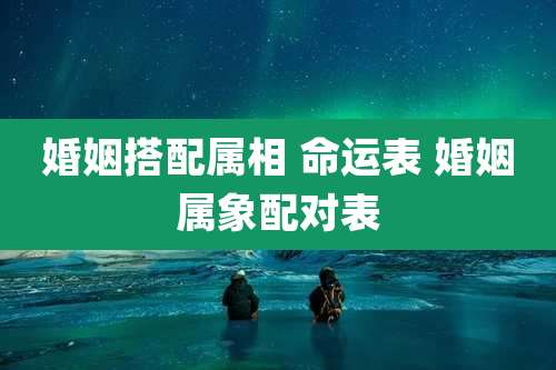 婚姻搭配属相 命运表 婚姻属象配对表