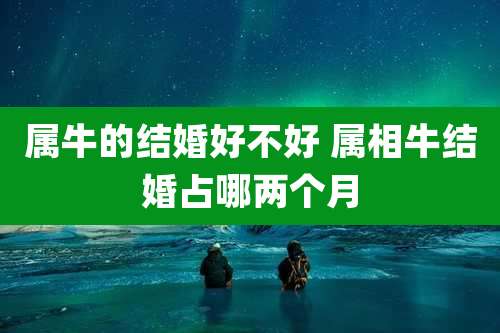 属牛的结婚好不好 属相牛结婚占哪两个月