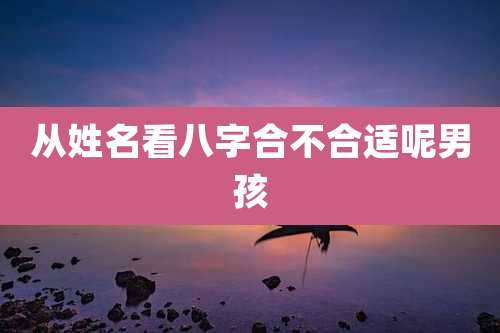 从姓名看八字合不合适呢男孩