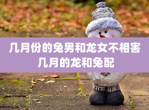 几月份的兔男和龙女不相害 几月的龙和兔配
