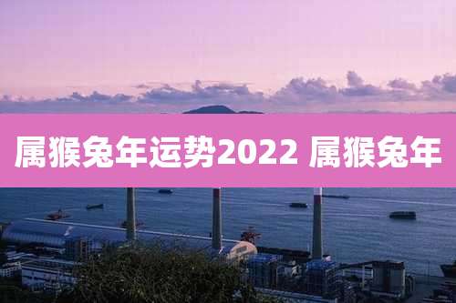 属猴兔年运势2022 属猴兔年