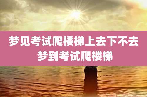 梦见考试爬楼梯上去下不去 梦到考试爬楼梯