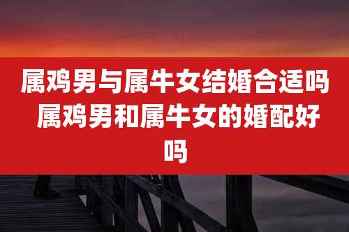 属鸡男与属牛女结婚合适吗 属鸡男和属牛女的婚配好吗
