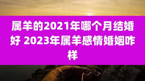 属羊的2021年哪个月结婚好 2023年属羊感情婚姻咋样