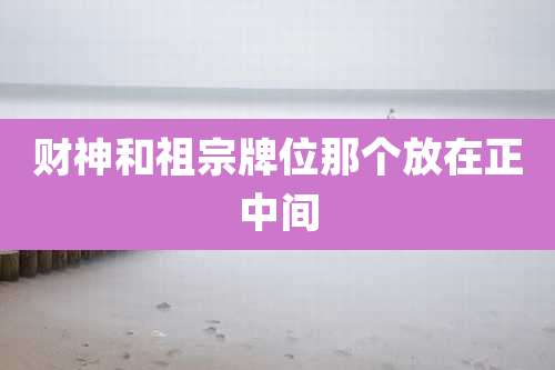 财神和祖宗牌位那个放在正中间