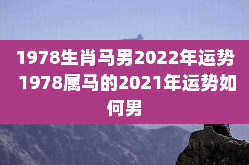1978生肖马男2022年运势 1978属马的2021年运势如何男