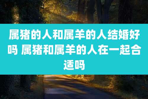 属猪的人和属羊的人结婚好吗 属猪和属羊的人在一起合适吗