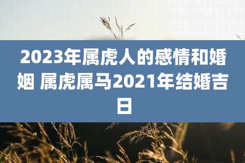 2023年属虎人的感情和婚姻 属虎属马2021年结婚吉日