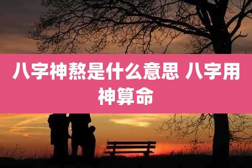 八字神熬是什么意思 八字用神算命
