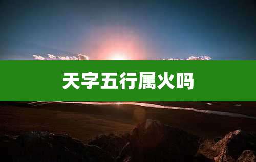 天字五行属火吗