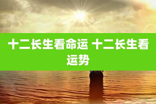 十二长生看命运 十二长生看运势