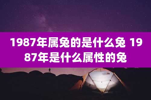 1987年属兔的是什么兔 1987年是什么属性的兔