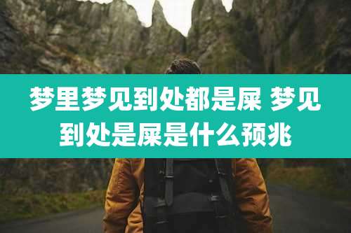 梦里梦见到处都是屎 梦见到处是屎是什么预兆