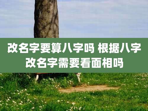 改名字要算八字吗 根据八字改名字需要看面相吗