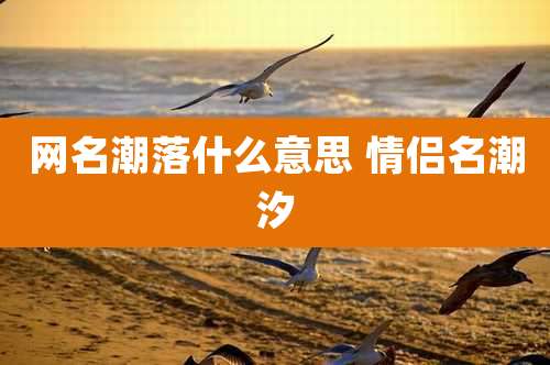 网名潮落什么意思 情侣名潮汐