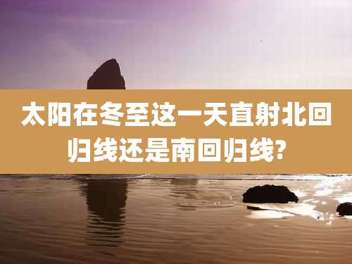 太阳在冬至这一天直射北回归线还是南回归线?