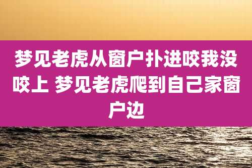 梦见老虎从窗户扑进咬我没咬上 梦见老虎爬到自己家窗户边