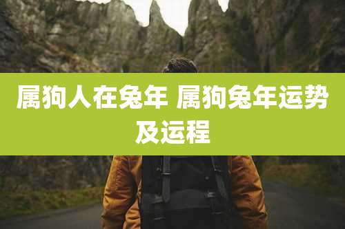 属狗人在兔年 属狗兔年运势及运程