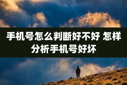 手机号怎么判断好不好 怎样分析手机号好坏