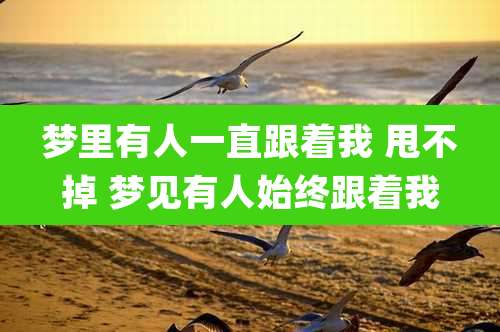 梦里有人一直跟着我 甩不掉 梦见有人始终跟着我