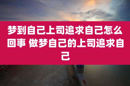 梦到自己上司追求自己怎么回事 做梦自己的上司追求自己