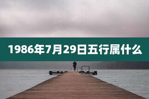 1986年7月29日五行属什么