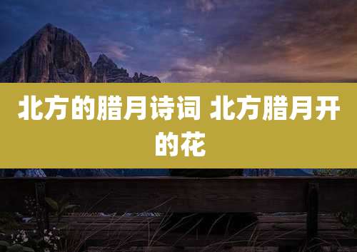 北方的腊月诗词 北方腊月开的花