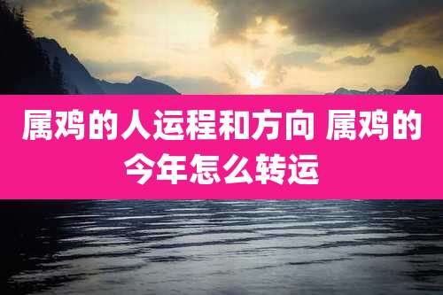 属鸡的人运程和方向 属鸡的今年怎么转运